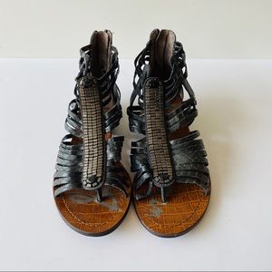 Sam Edelman Pewter Gladiator Sandals